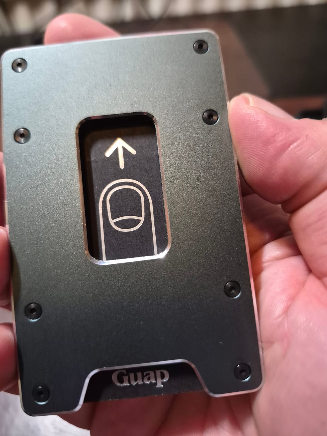 Customer photo review of Guap Smart Wallet