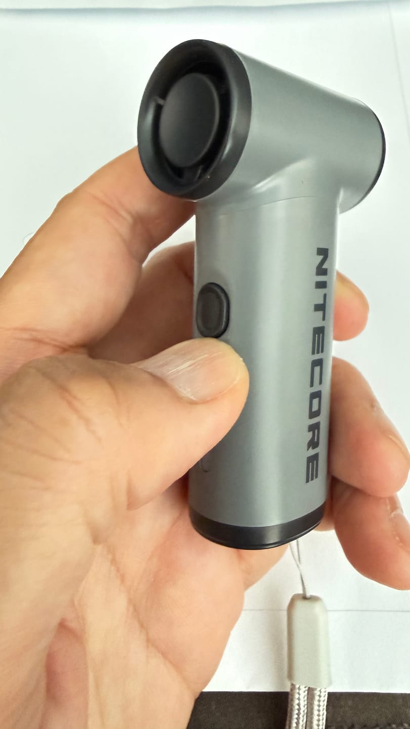 Customer photo review of NEF Nano - Palm-Sized High-Speed Handheld Fan