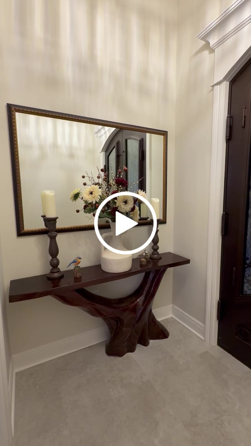 Customer video review of Mid Century Live Edge Console Table Artistic Wood For Furniture Decor