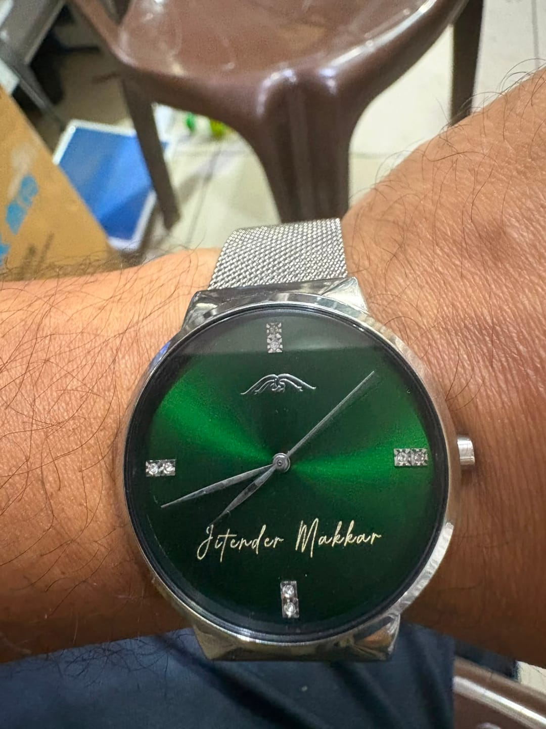 Customer photo review of Personalised Silverton Watch