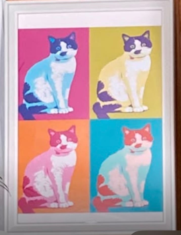 Customer photo review of Personalised Poster With Dog or Cat - Colour Squares