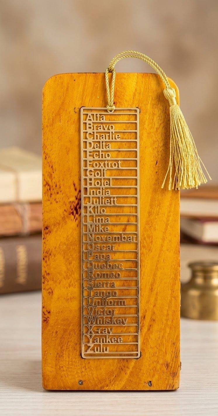 Customer photo review of Bookmark NATO Phonetic Alphabet