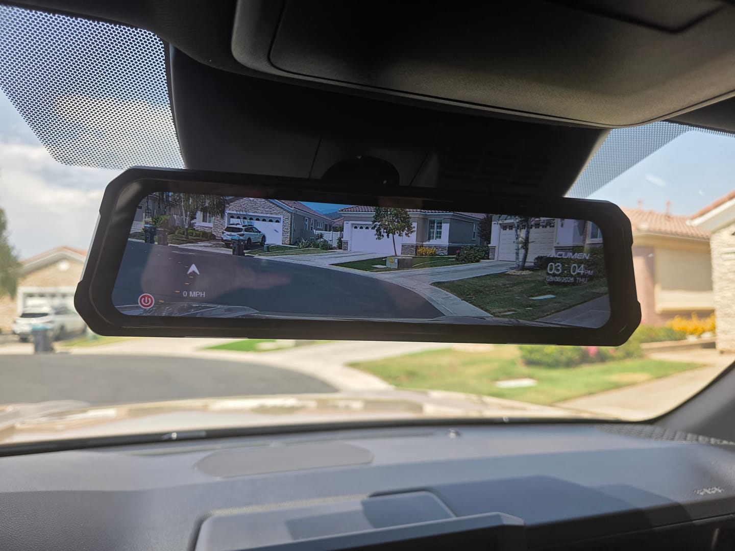 Customer photo review of The Legend 4CH Waterproof Mirror Dash Cam, 1080P 4-Cam