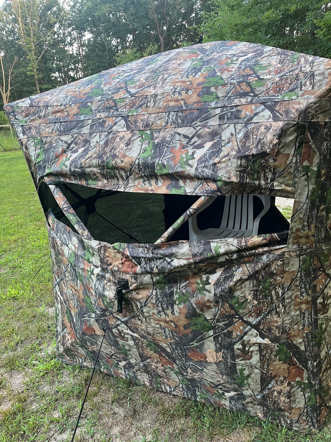 Customer photo review of Vis Series 270 Degree See Through Hunting Blind | Portable 2 3 4 Person Ground Blind | Camo Pop Up Deer Blind for Deer & Hunters