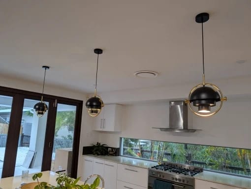 Customer photo review of Multi-Lite Pendant Light, Movable Hemisphere Shade in 8 Finishes