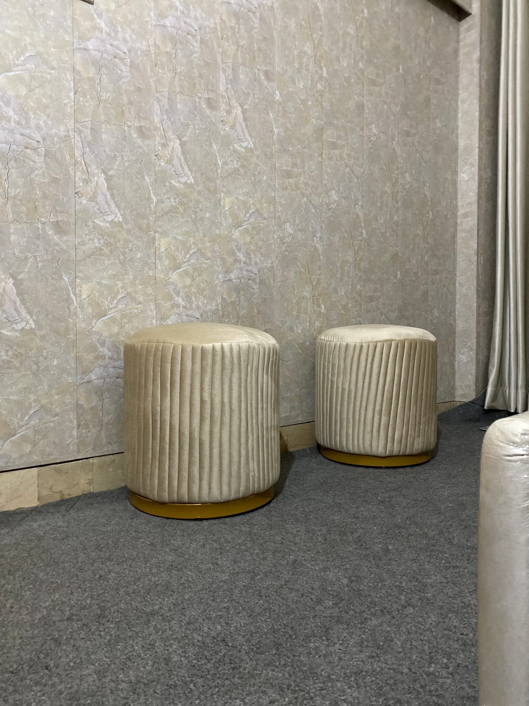 Customer photo review of Large Pouffe Stool With Steel Frame -1055