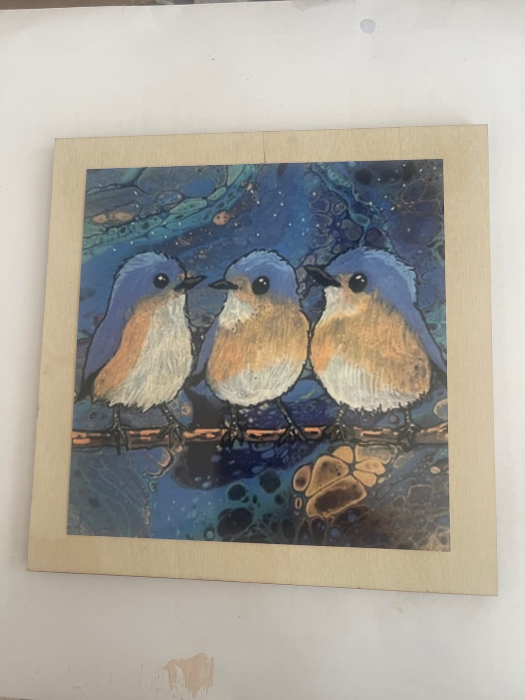 Customer photo review of Unfinished Wood Square Shape | Wood Canvas | Craft Base | DIY Craft Cutout | Up to 36"