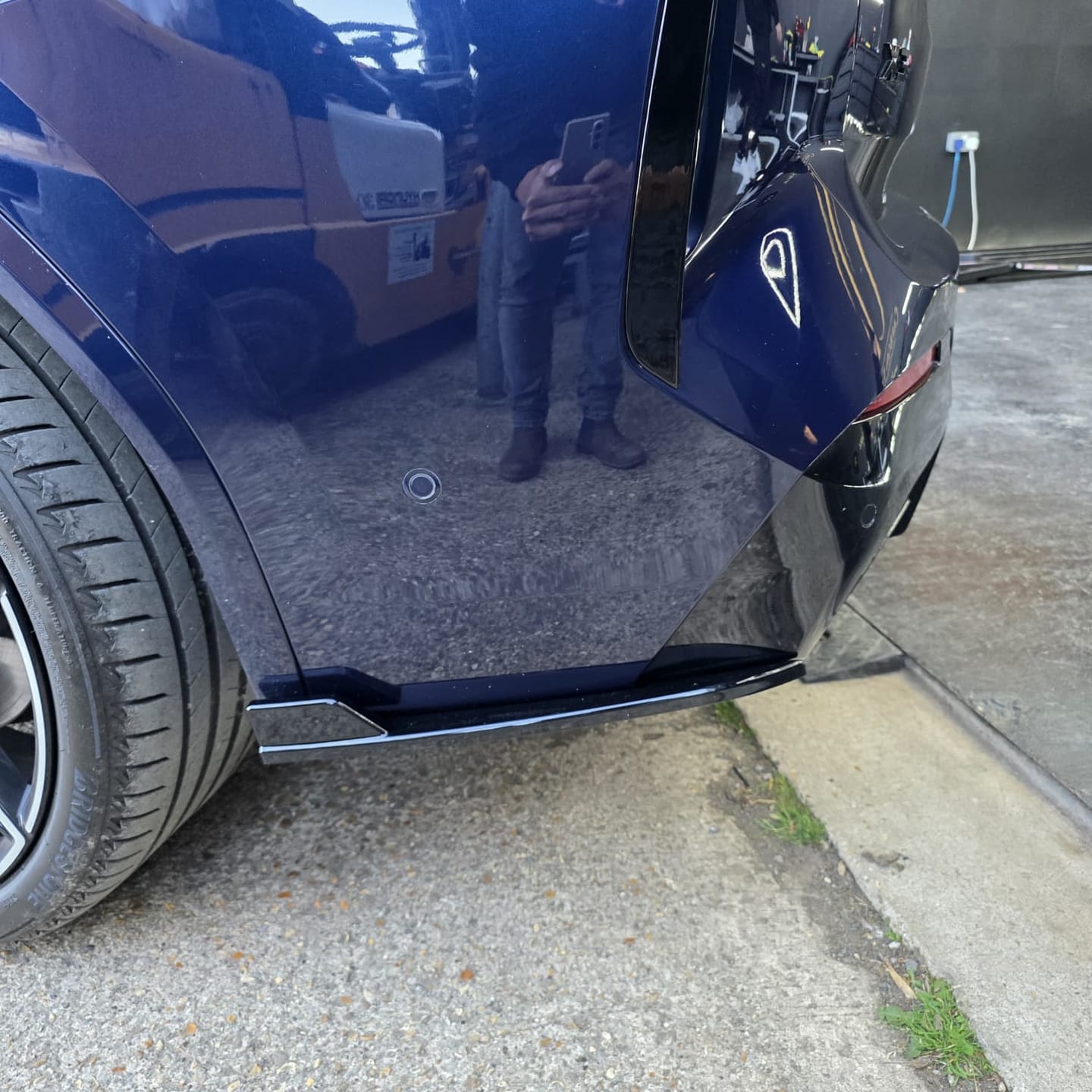 Customer photo review of BMW Gloss Black Rear Bumper Spat/Canards for G01 LCI