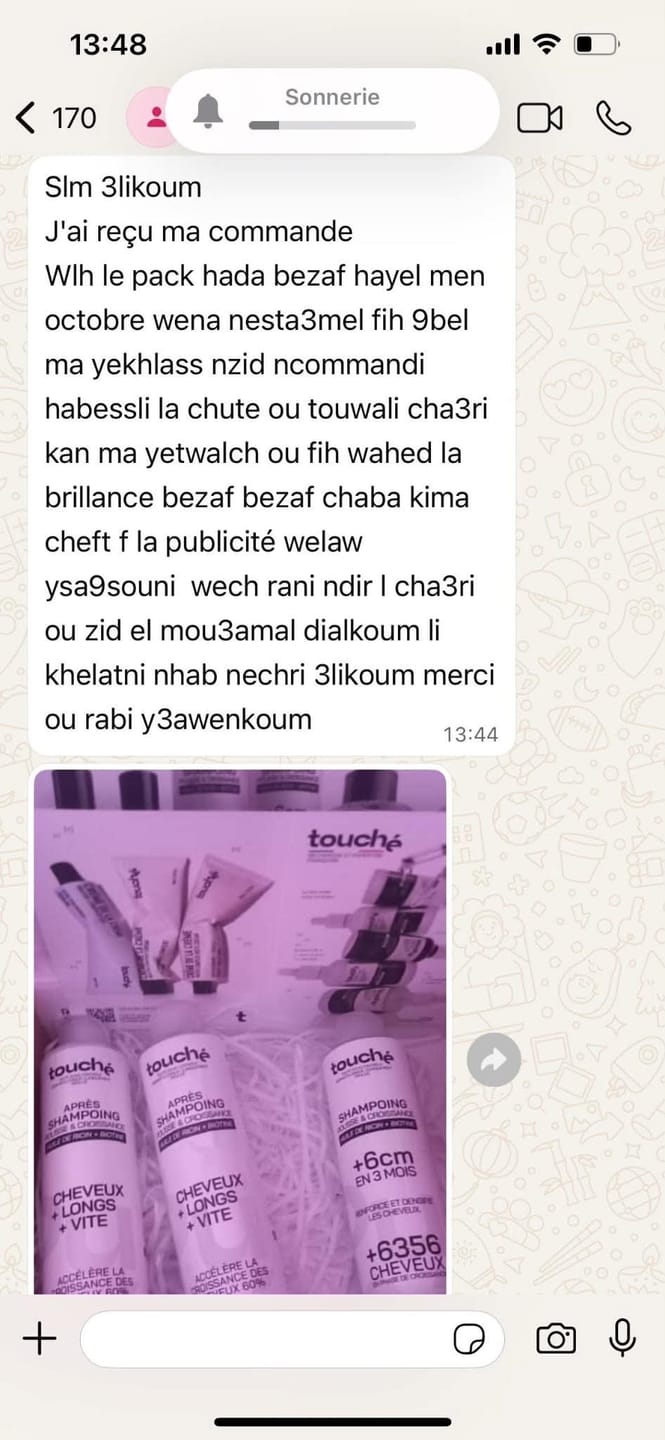 Customer photo review of Pack shampooing et après-shampooing pousse et croissance