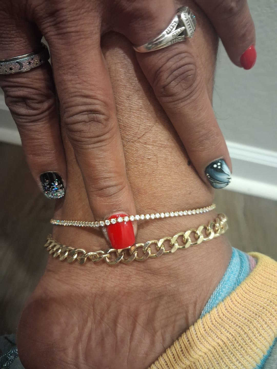 Customer photo review of Tennis Anklet - 2mm