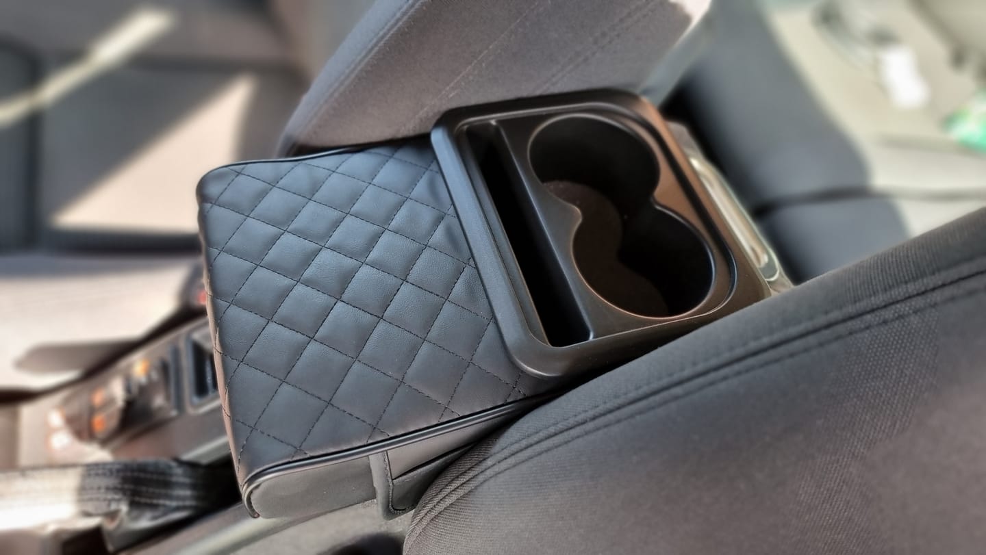 Customer photo review of Multifunctional PU Leather Car Armrest Box Mat