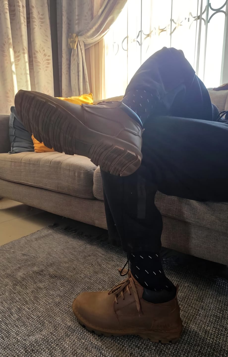 Customer photo review of VELLIES AZIBO (NUDE SOLE) LADIES NAVY