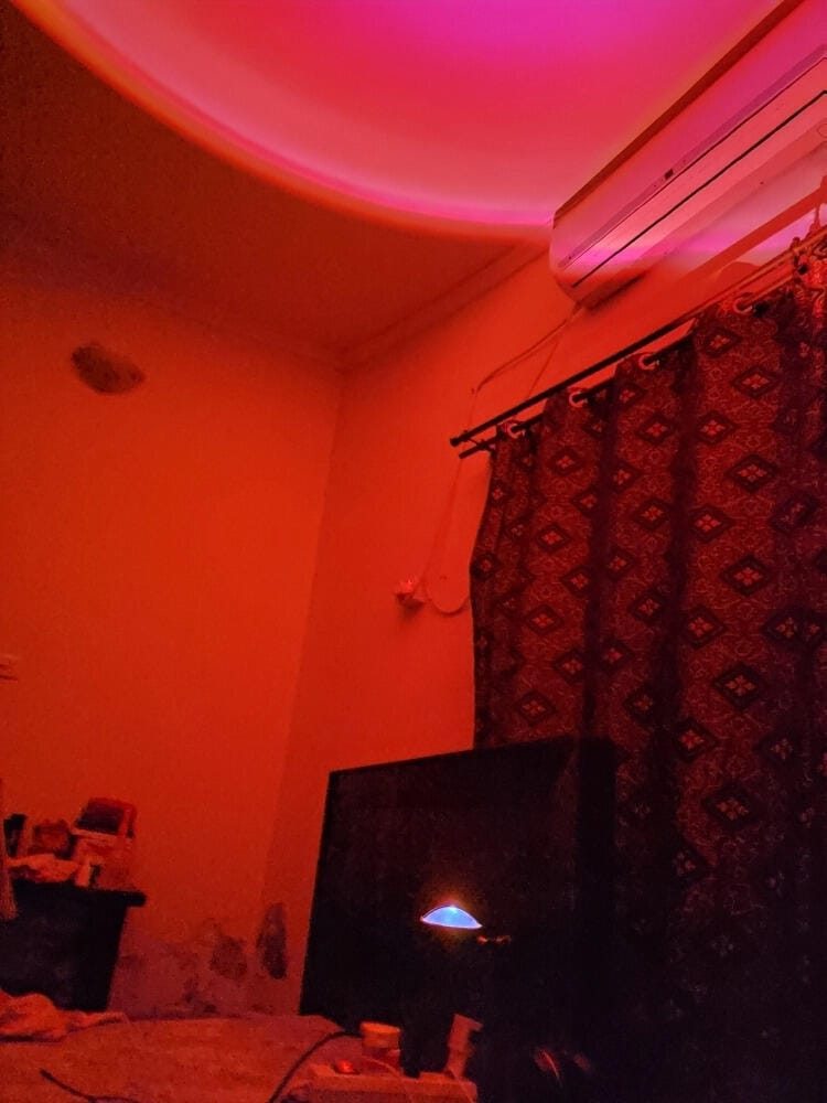 Customer photo review of RGB 16 Color Sunset Lamp