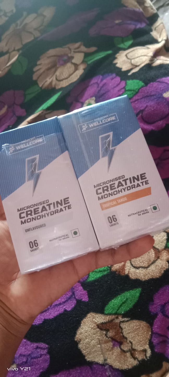 Customer photo review of Wellcore - Pure Micronised Creatine Monohydrate | Tropical Tango (6 Sachets)