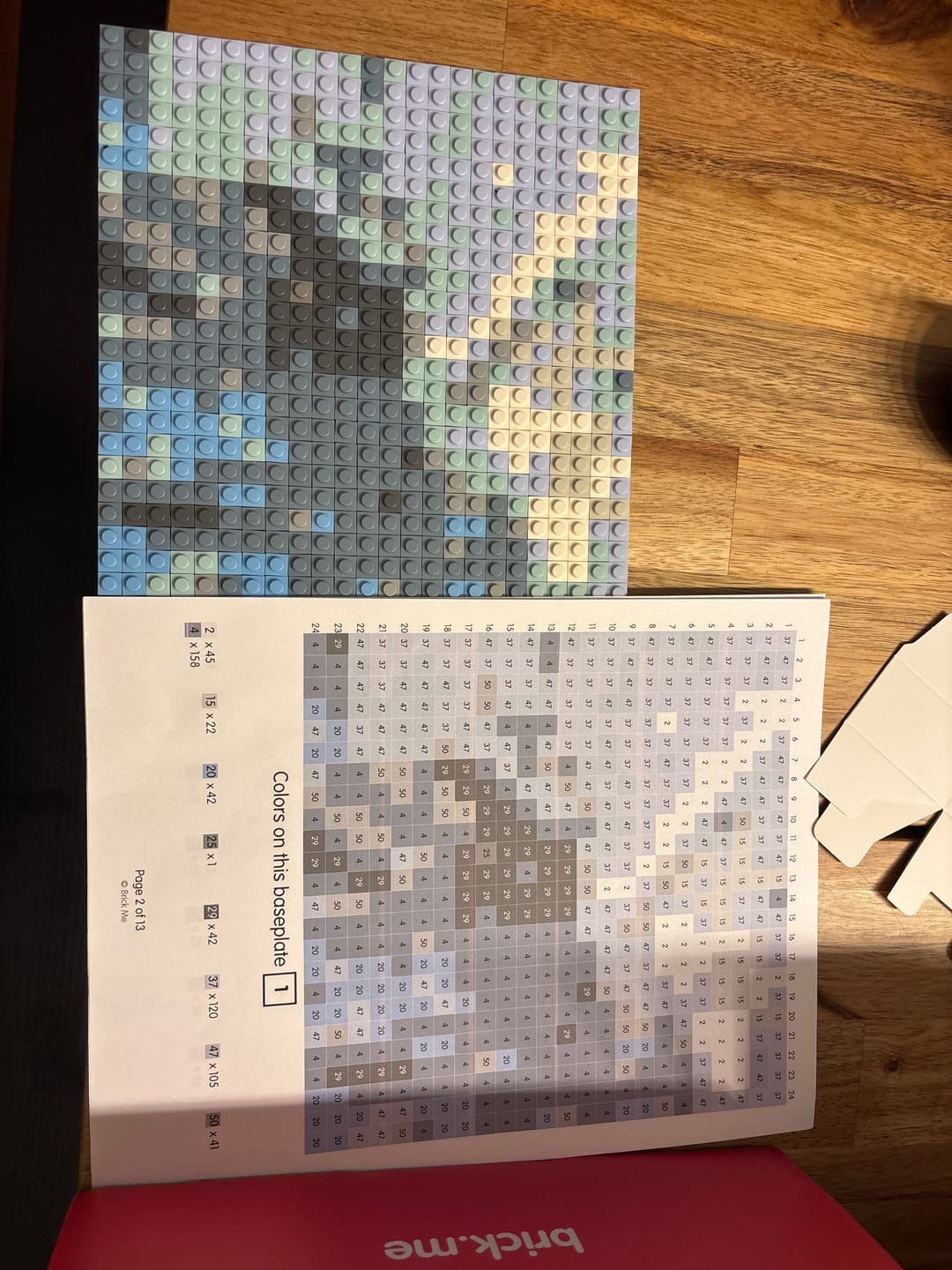 Customer photo review of Custom Design Brick Mosaic - 3x4 baseplates