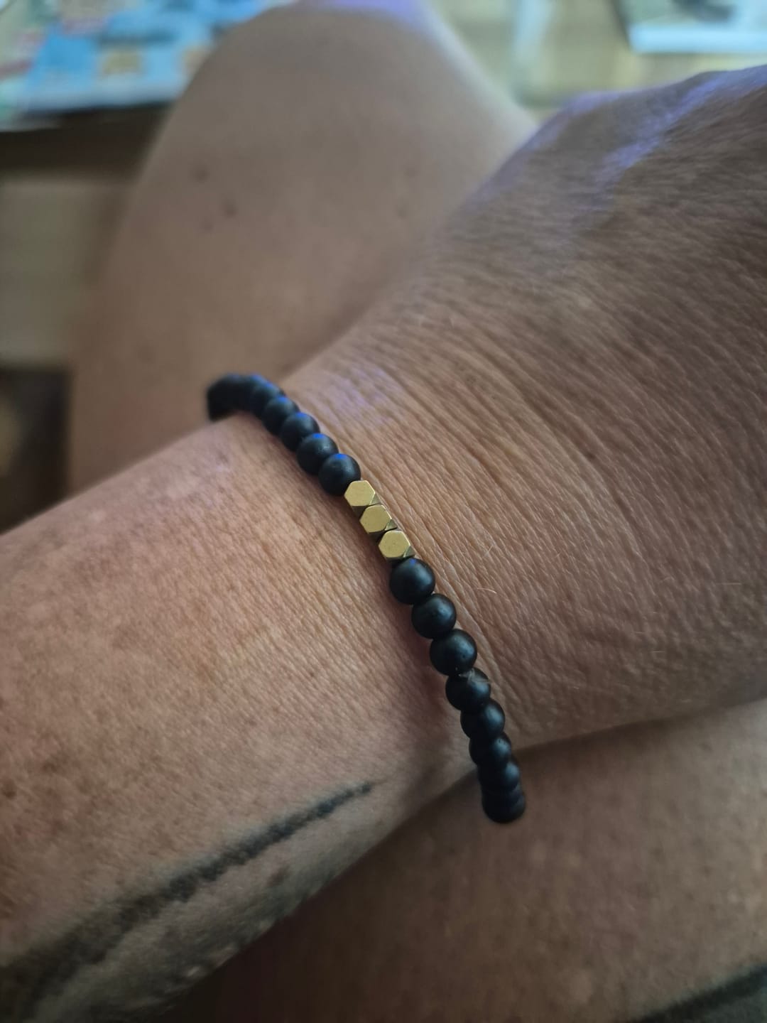 Customer photo review of Obsidian Armband
