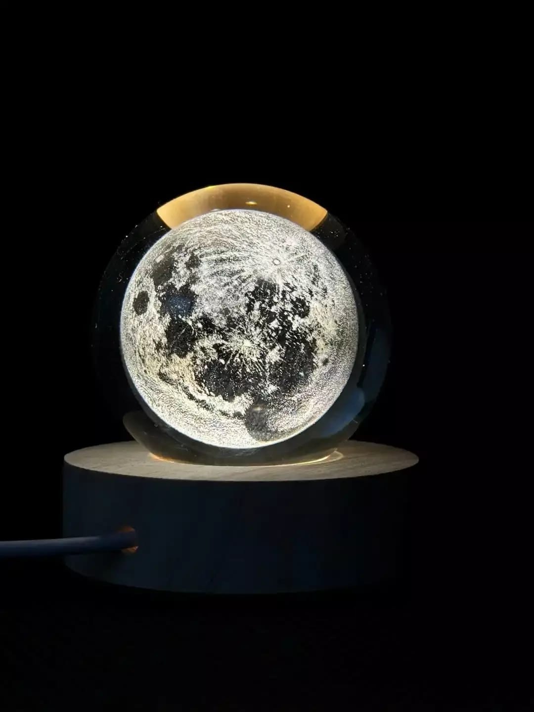 Customer photo review of AstroSphere Crystal Lamp – Moon Lamp & Saturn Lamp