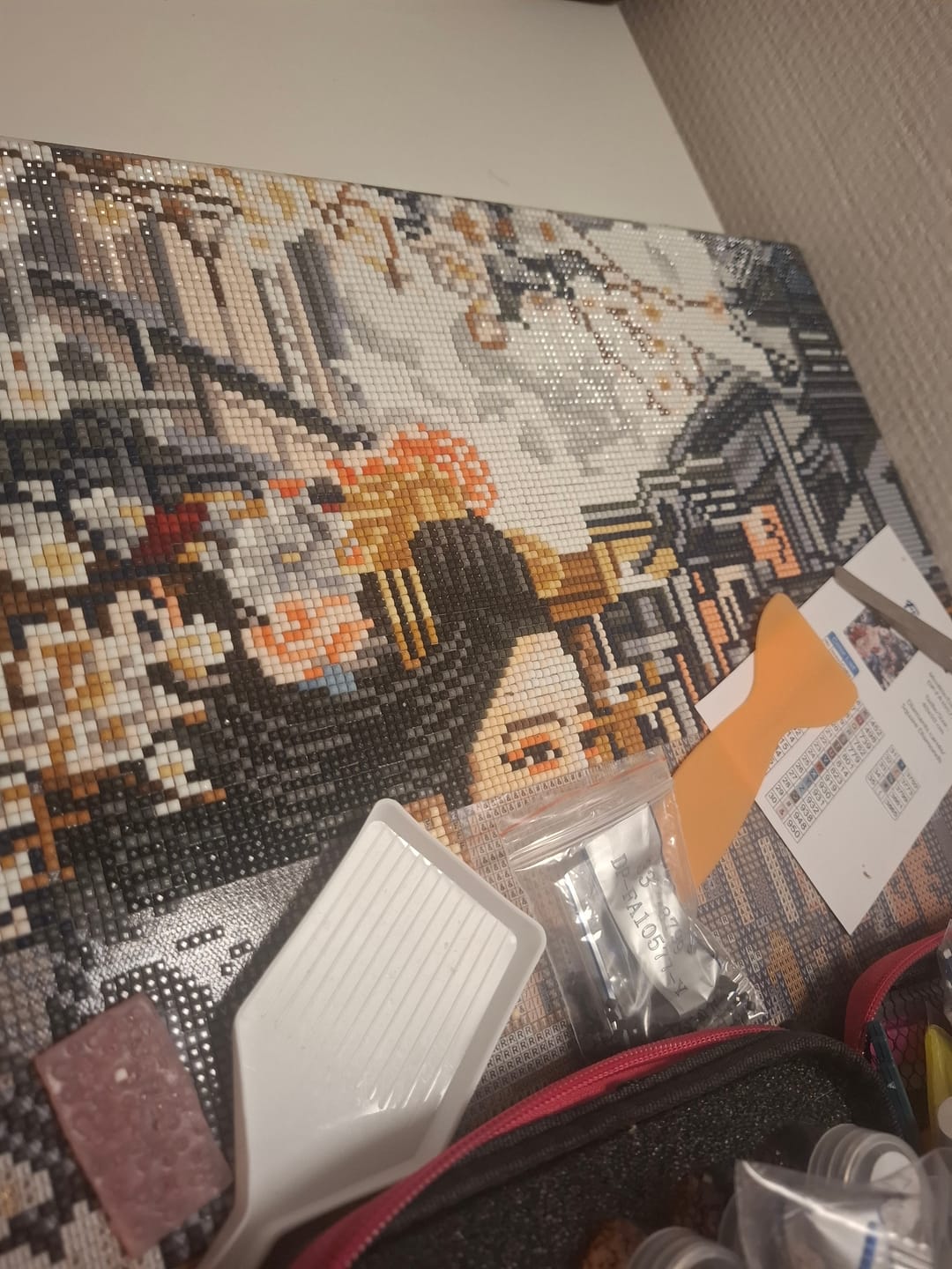 Customer photo review of Broderie Diamant - Geisha dans une Rue Vintage 40x50cm toile tendue sur châssis