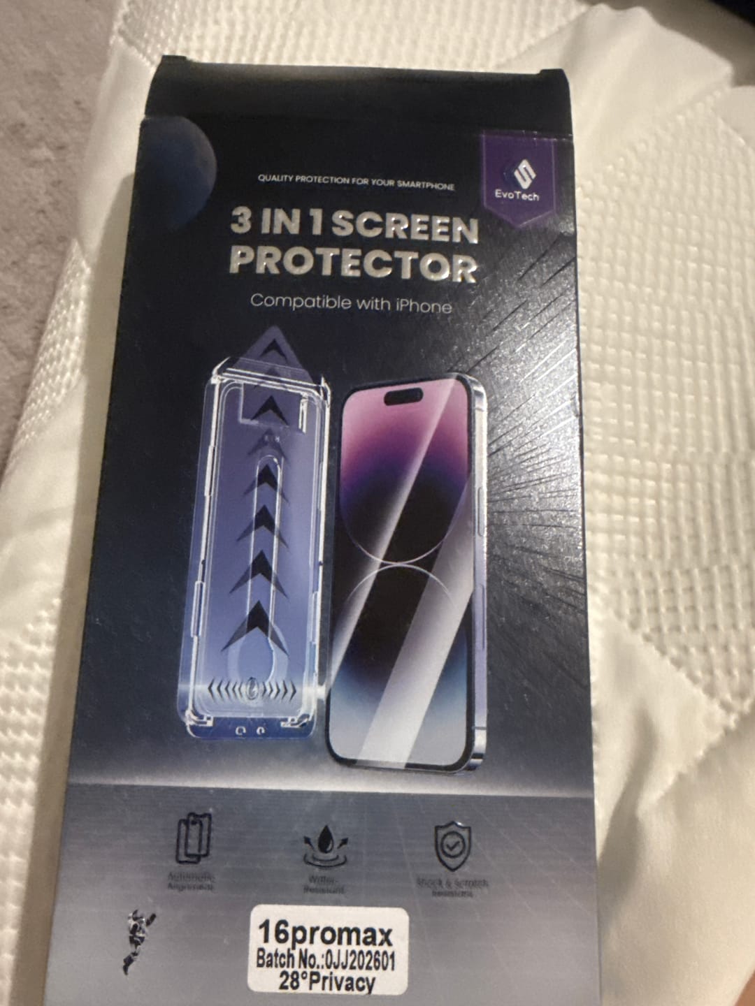 Customer photo review of Protector de pantalla 3 en 1 - iPhone