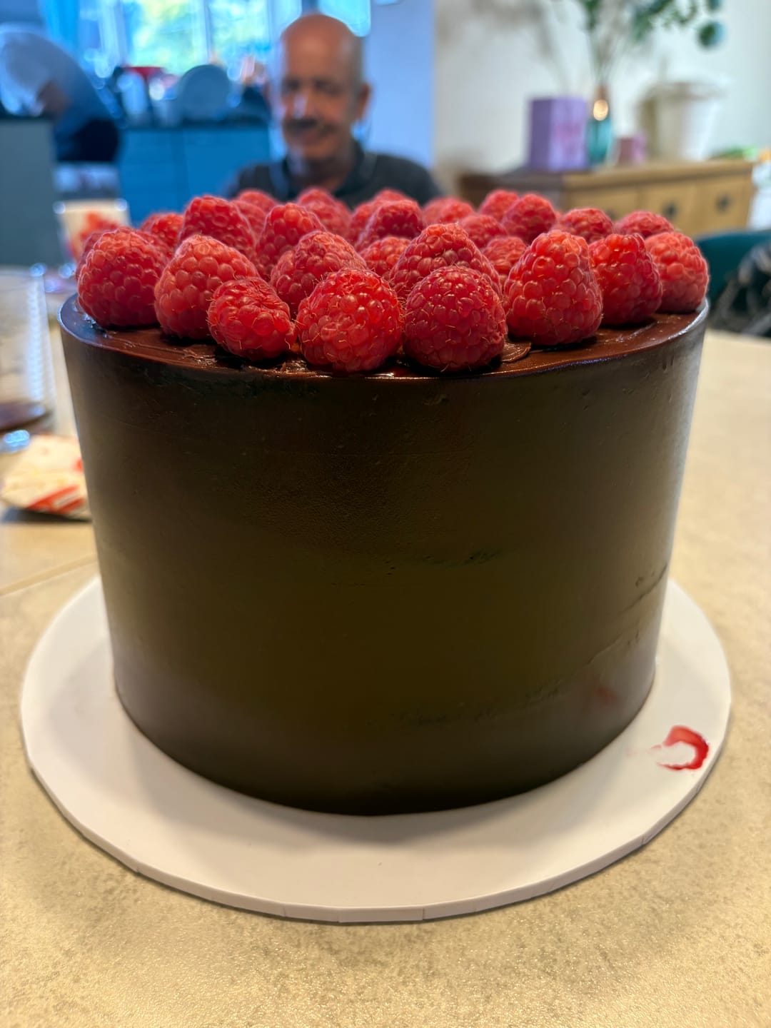 Customer photo review of Chocolate & Raspberry Cake
