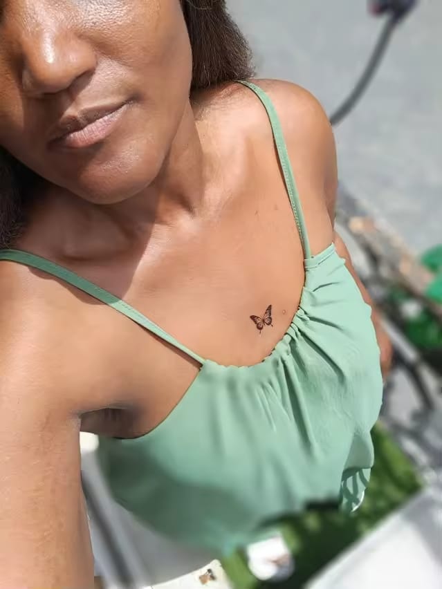 Customer photo review of Robe longue bohème dos nu à fines bretelles