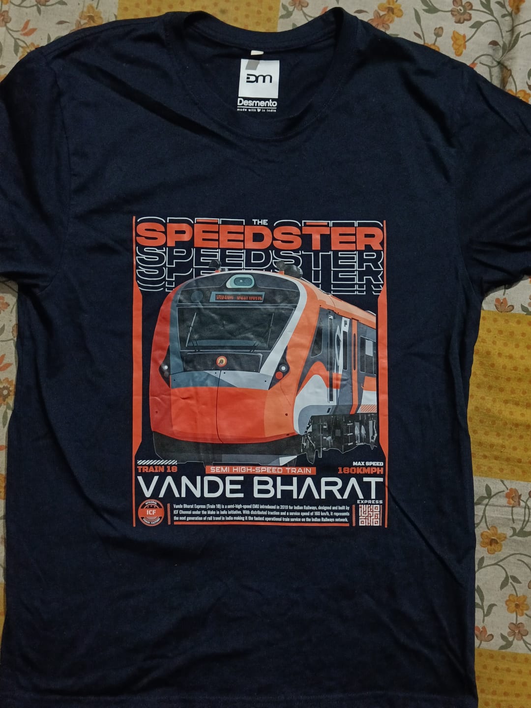 Customer photo review of Vande Bharat - The Speedster Cotton T-shirt