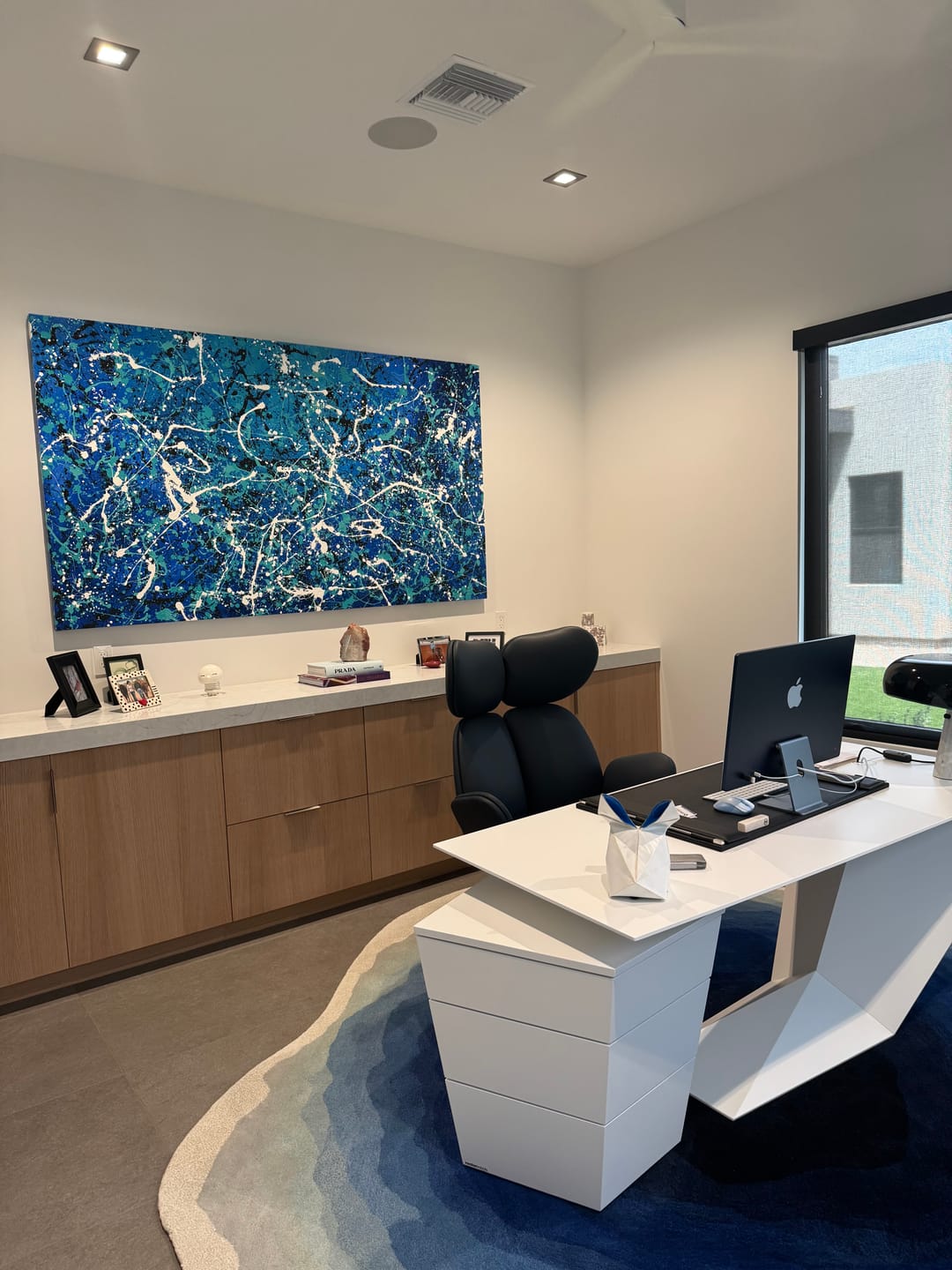 Customer photo review of Abstract Piece for Dining Room – Hand-Painted Art - Vintage Beauty 108