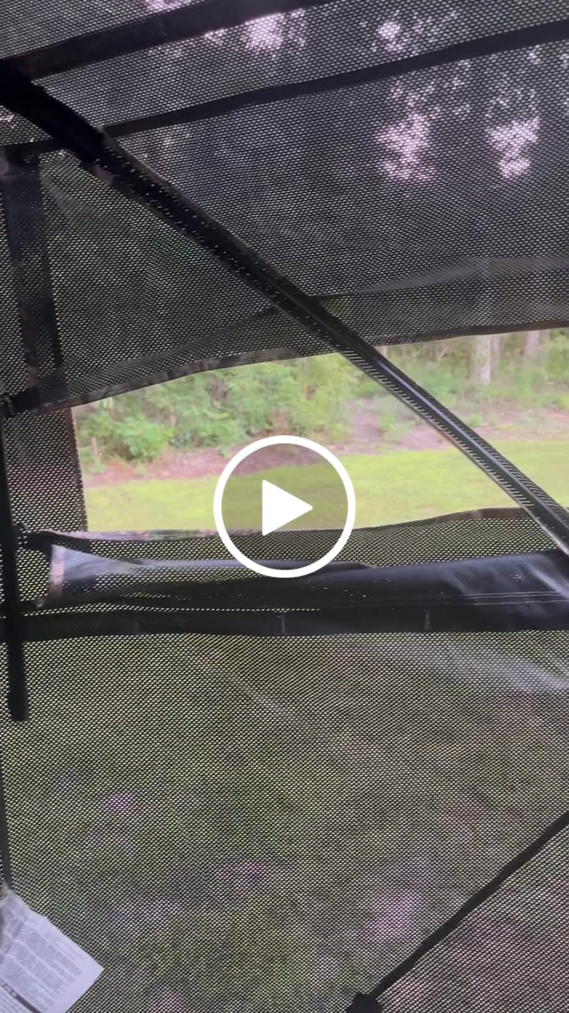 Customer video review of Vis Series 270 Degree See Through Hunting Blind | Portable 2 3 4 Person Ground Blind | Camo Pop Up Deer Blind for Deer & Hunters