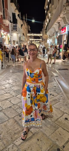 Customer photo review of Itza Print Bustier Top