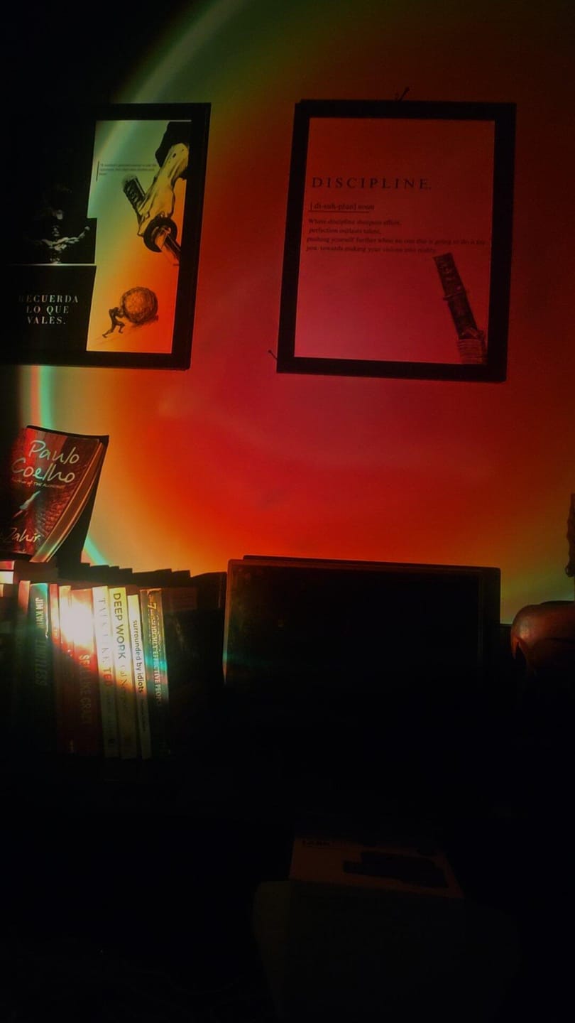 Customer photo review of RGB 16 Color Sunset Lamp