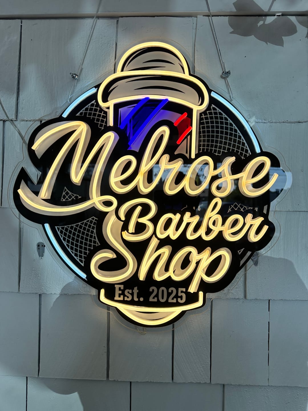 Customer photo review of Melrose Barbershop| LED Neon Sign