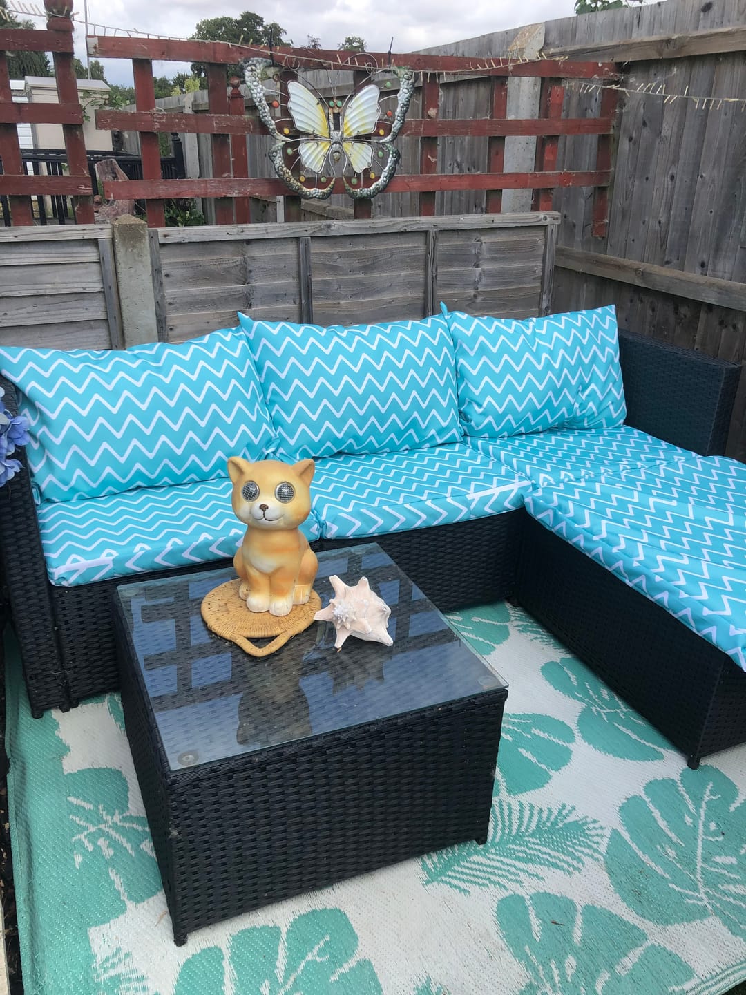 Customer photo review of Chevron Print Water Resistant Fabric