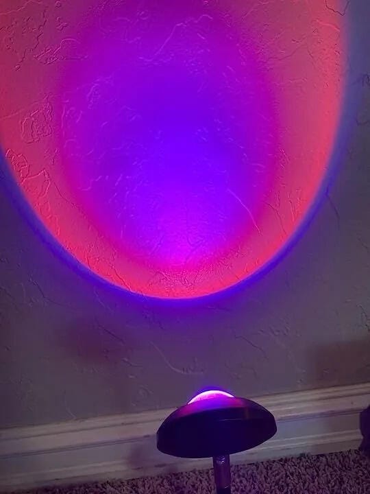 Customer photo review of RGB 16 Color Sunset Lamp