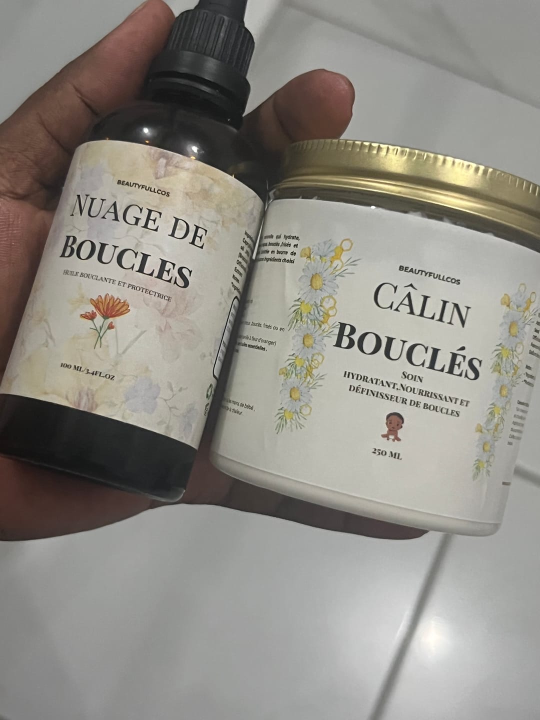 Customer photo review of Crème capillaire CÂLIN BOUCLÉS