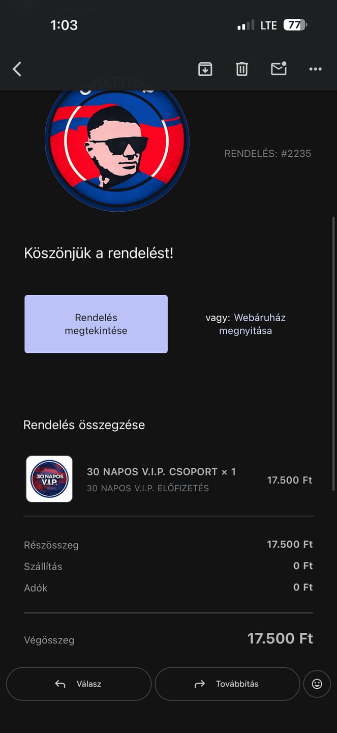 Customer photo review of 30 NAPOS V.I.P. CSOPORT
