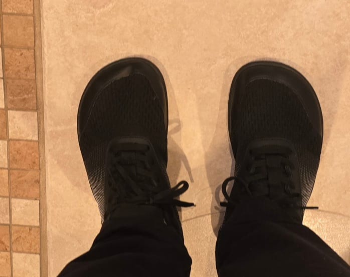 Customer photo review of HF Stride – Hands-Free & Ergonomic Barefoot Shoes