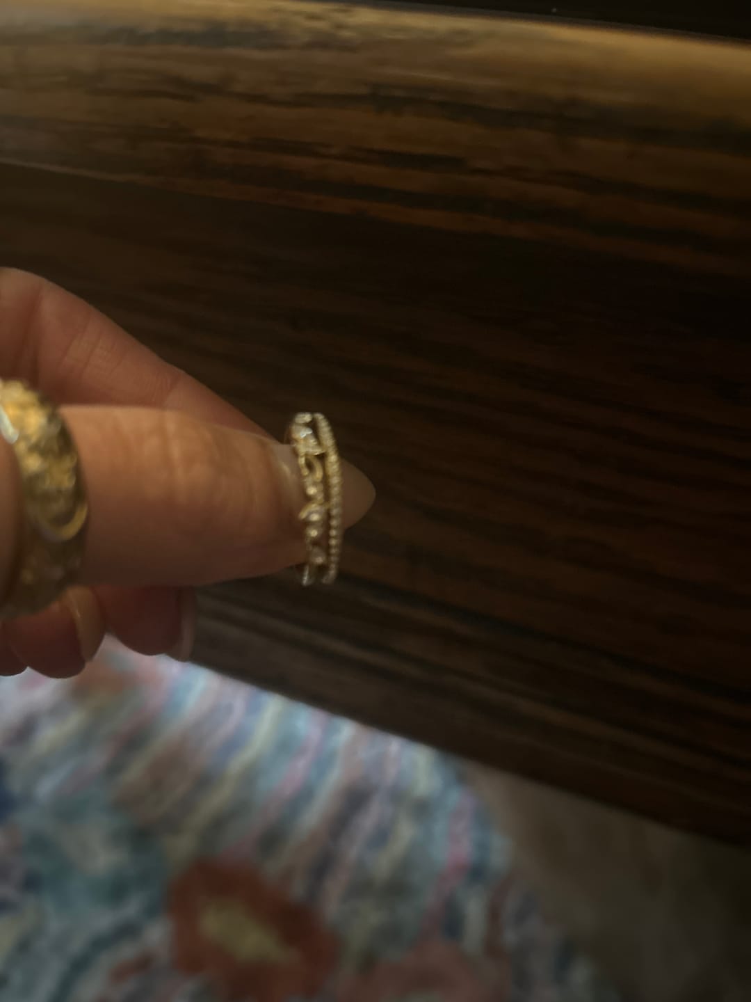 Customer photo review of 18K Gold Mia Crystal Ring