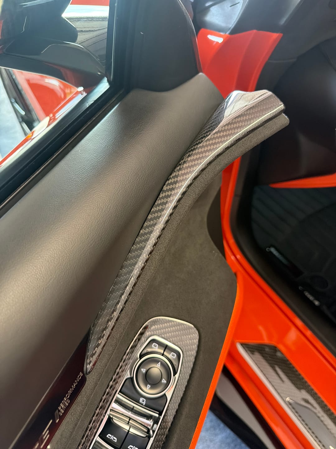 Customer photo review of C8 Corvette Real Carbon Fiber Door Panel Upper Trim Covers(2020-2025)