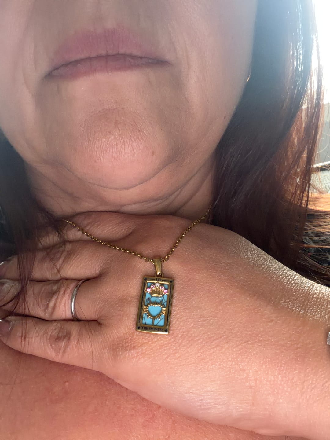 Customer photo review of The Empress - Tarot Card Necklace