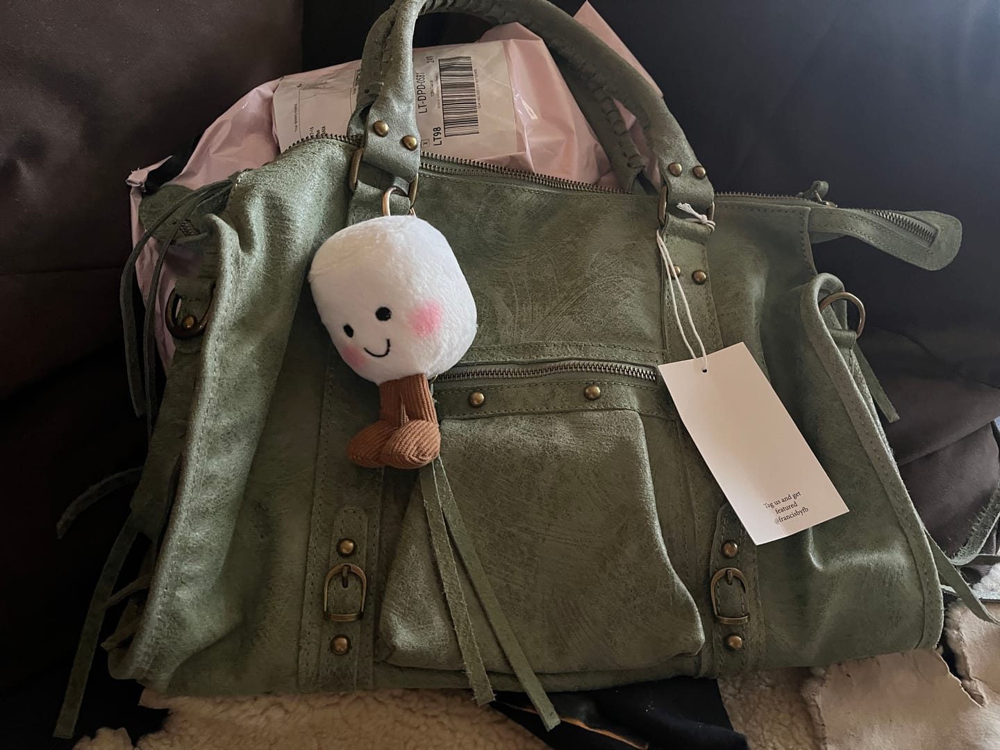 Customer photo review of It girl bag matcha