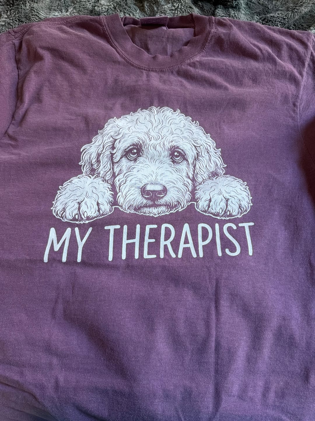 Customer photo review of Doodle Therapist T-Shirt