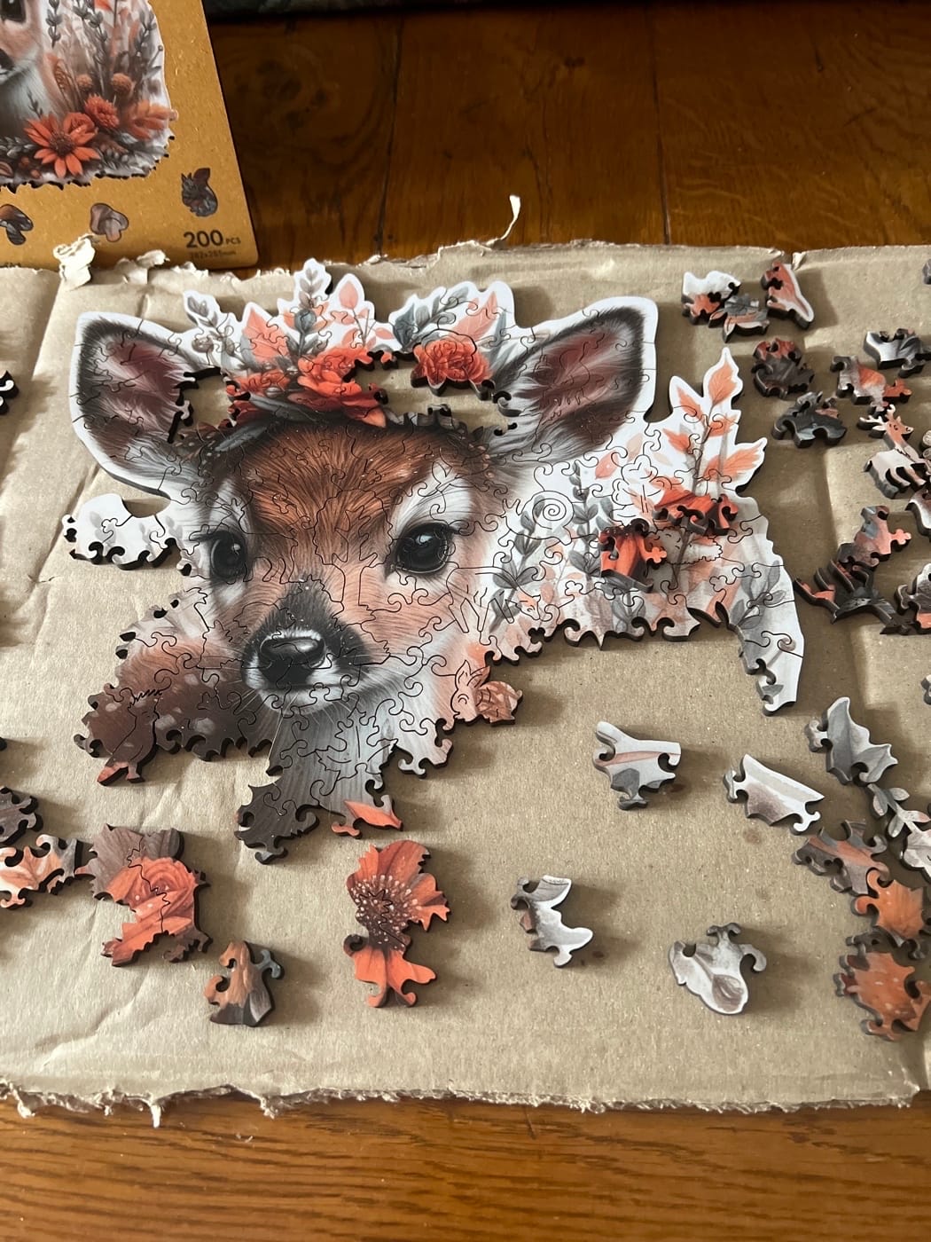 Customer photo review of Puzzle en Bois Adulte - Faon et Fleurs