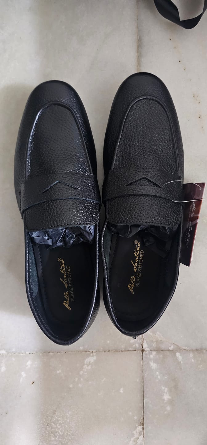Customer photo review of Black Milled Penny Loafers - Ultra-Flex
