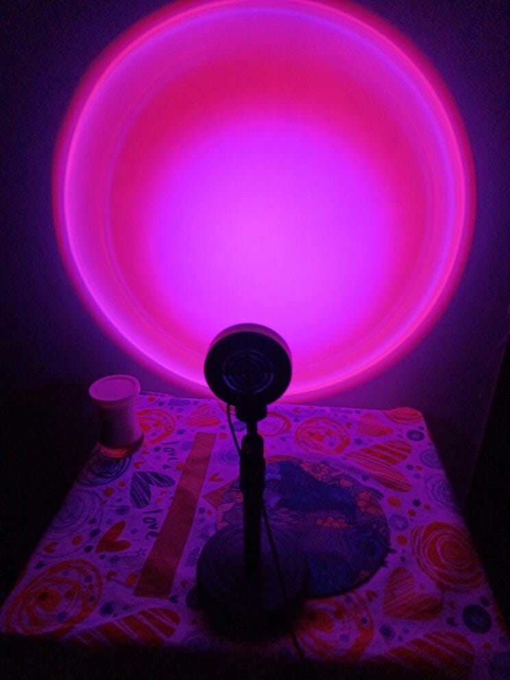 Customer photo review of RGB 16 Color Sunset Lamp