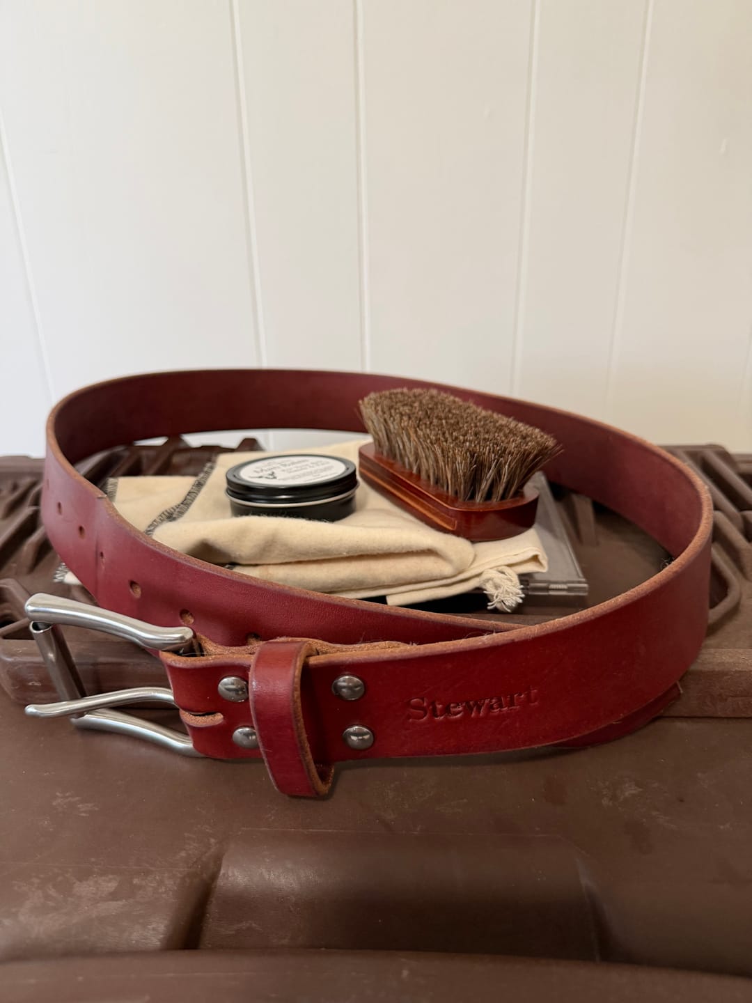 Customer photo review of (NEW) Man Balm - Leather Care Kit