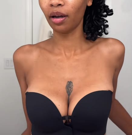 Customer photo review of Women's Strapless Front Closure Push-Up Bra