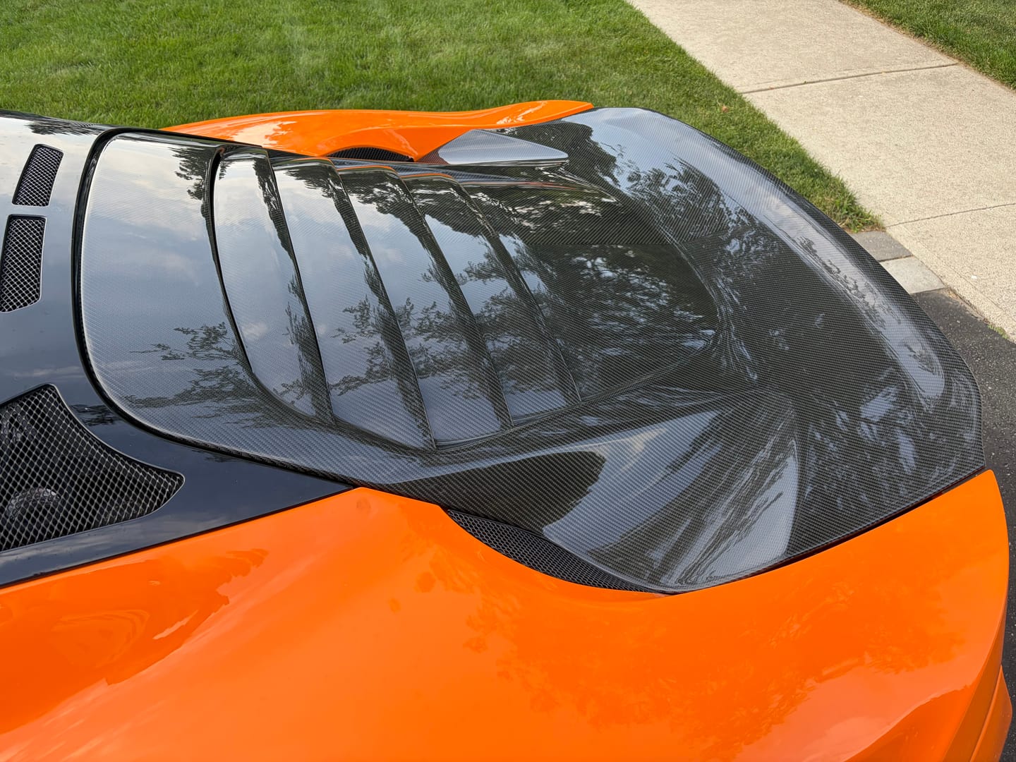 Customer photo review of Lotus EVORA Carbon fiber louver tailgate cover