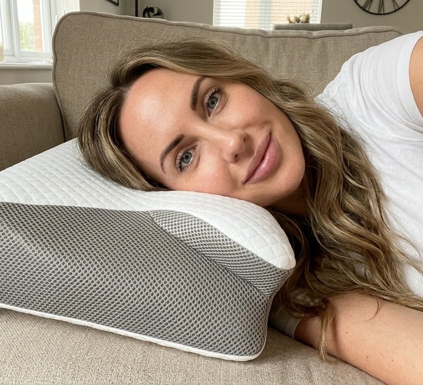 Customer photo review of Soma | Orthopedic Memory Foam Pillow