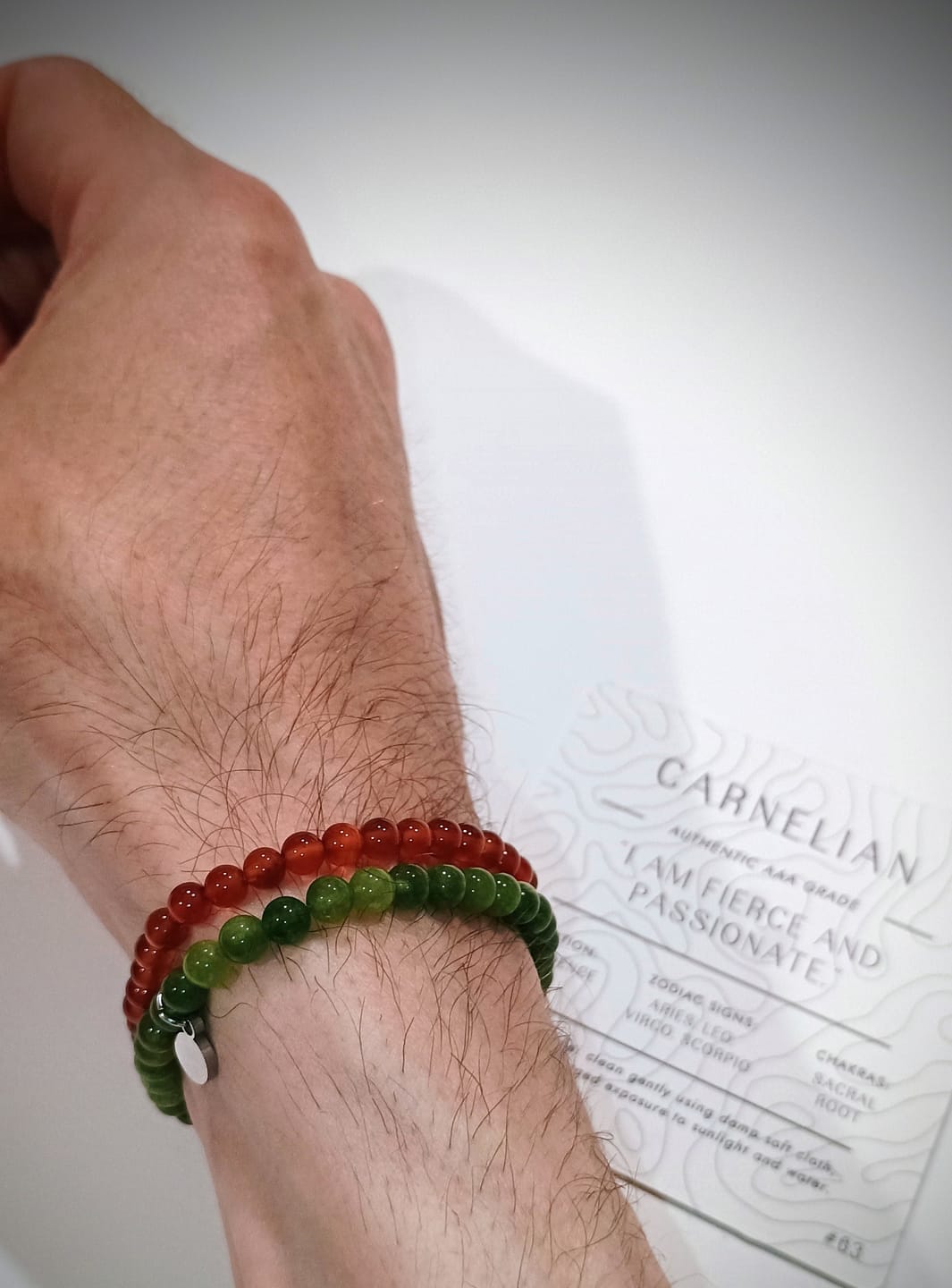 Customer photo review of Carnelian Bracelet Mini