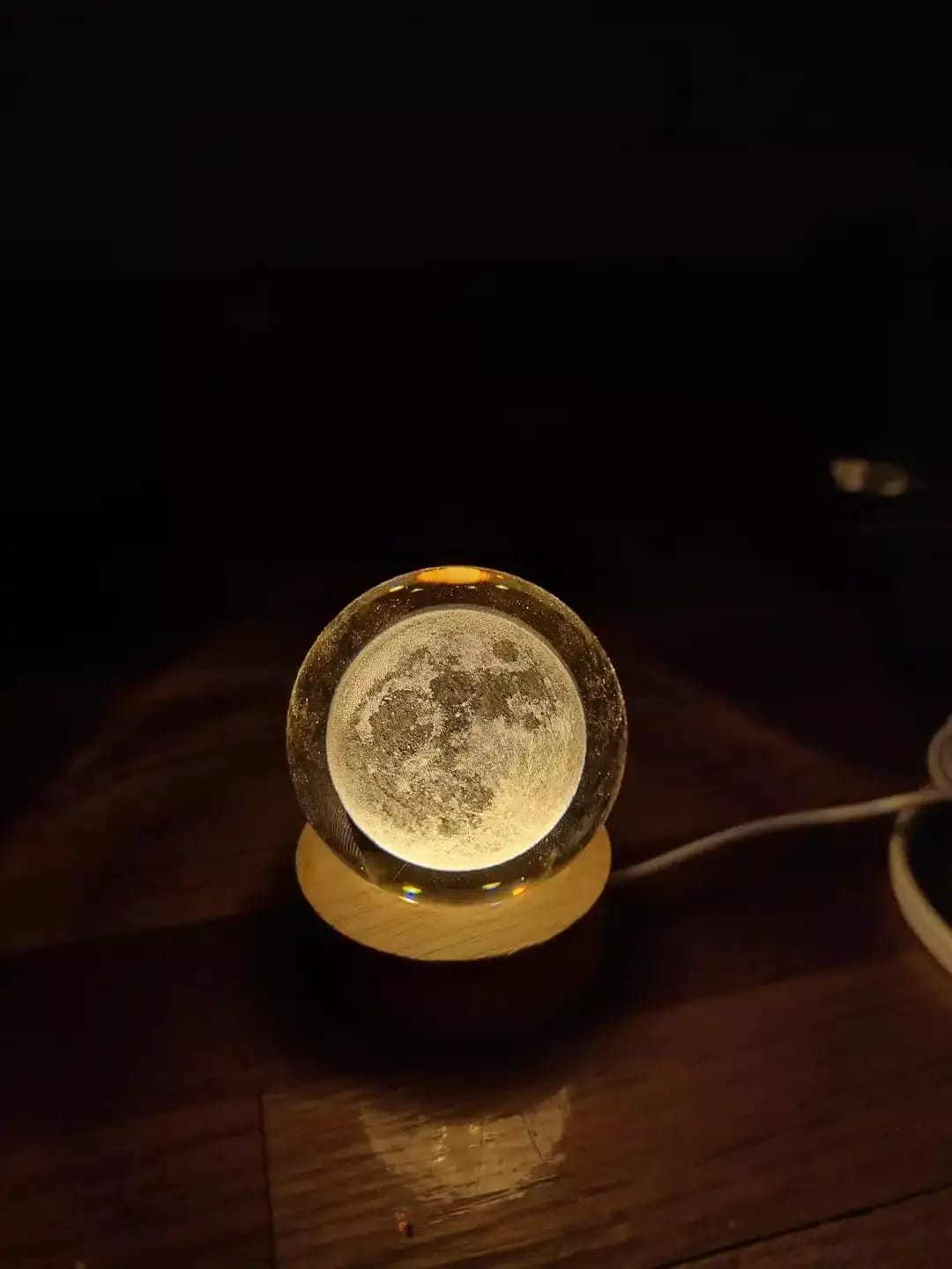Customer photo review of AstroSphere Crystal Lamp – Moon Lamp & Saturn Lamp